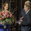 La princesse Mary de Danemark présidait le 4 février 2013 la cérémonie de remise du Prix d'honneur de la Société danoise du cancer au Dr. Torben Palshof, à l'Opéra de Copenhague.