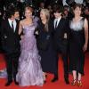 Ben Whishaw, Kerry Fox, Thomas Sangster, Abbie Cornish et Jane Campion lors de la présentation du film Bright Star à Cannes en 2009