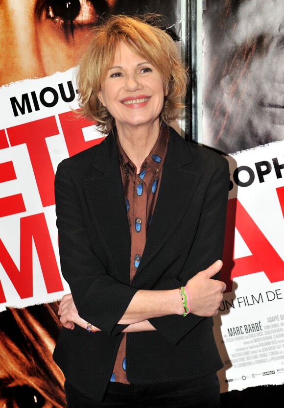 Miou-Miou à l'avant-première du film Arrêtez-moi de Jean-Paul Lilienfeld au cinéma UGC Les Halles à Paris le 5 février 2013.
