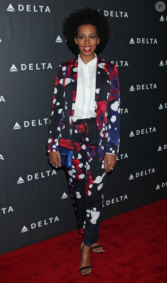 Solange Knowles à la soirée L.A. Music Industry organisée par Delta Airlines dans la résidence du maire de Los Angeles, le 7 février 2013.