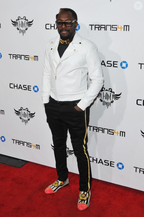 will.i.am au concert de charité qu'il organisait à Los Angeles, le 7 février 2013.