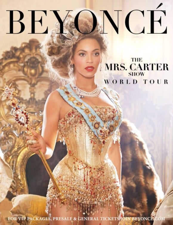 Affiche de la tournée mondiale The Mrs. Carter Show World Tour de Beyoncé.