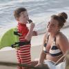 Coleen Rooney et son petit Kai profitent du soleil de la Barbade ce 10 février 2013