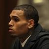 Chris Brown en audition au tribunal de Los Angeles, le 6 février 2013.