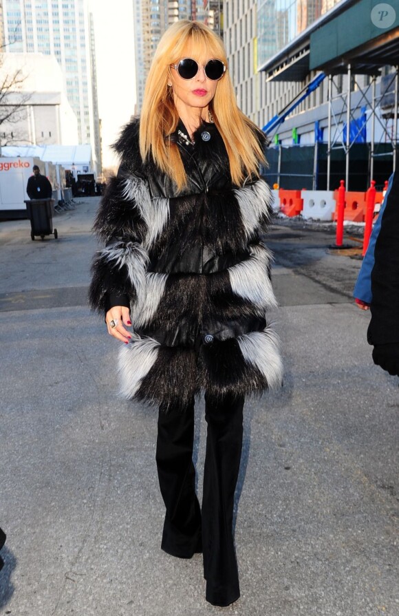 Rachel Zoe arrive au Lincoln Center pour assister au défilé de Michael Kors, quelques heures avant le sien. New York, le 13 février 2013.