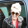 Miley Cyrus arrive au Lincoln Center pour assister au défilé de Rachel Zoe. New York, le 13 février 2013.