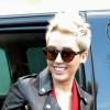 Miley Cyrus arrive au Lincoln Center pour assister au défilé de Rachel Zoe. New York, le 13 février 2013.