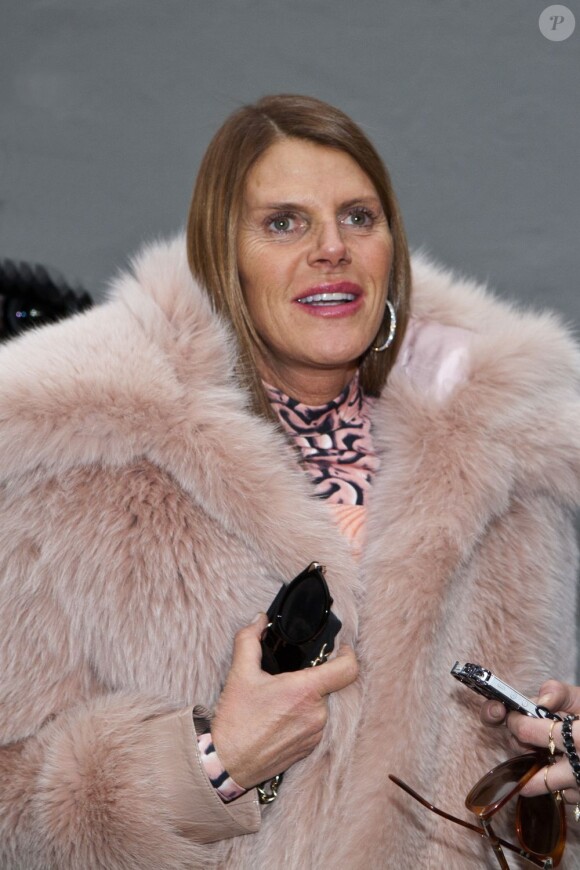 Anna Dello Russo lors du défilé Reed Krakoff automne-hiver 2013. New York, le 13 février 2013.