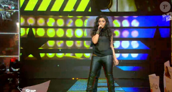 Zayra lors de la première demi-finale de la Star Academy 9, jeudi 14 février 2013 sur TF1