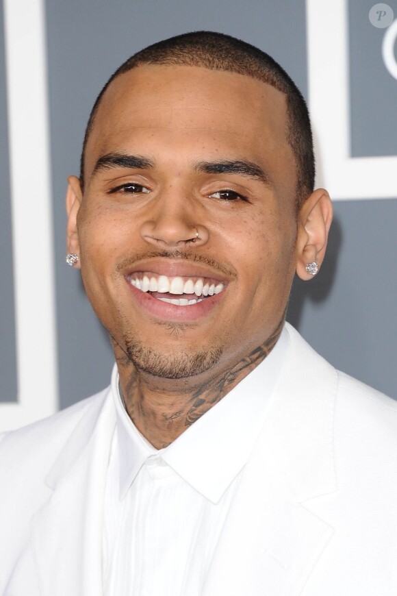 Chris Brown lors des 55e Grammy Awards. Los Angeles, le 10 février 2013.