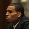 Chris Brown en pleine audition au tribunal de Los Angeles, le 6 février 2013.