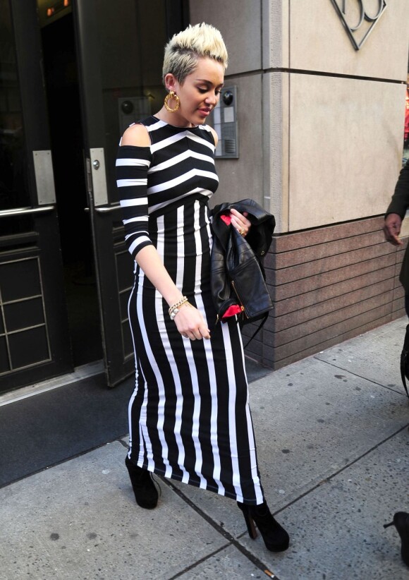 Miley Cyrus au MAC Make-up offices lors de la fashion week de New York, le 13 février 2013.