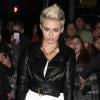 Miley Cyrus arrive à la soirée Cosmopolitan March Cover Party 2013 pendant la fashion week à New York, le 13 février 2013. La star en est la cover girl.