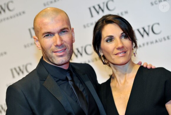 Zinédine Zidane et sa femme Veronica Fernàndez le 22 janvier 2013.