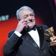 Les larmes de Claude Lanzmann (réalisateur de Shoah), honoré par un Ours d'or lors du 63eme Festival de Berlin, le 14 février 2013.