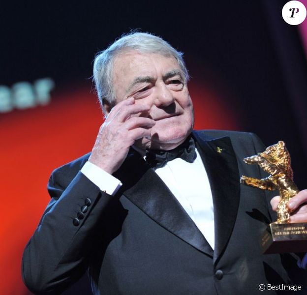 Les larmes de Claude Lanzmann (réalisateur de Shoah), honoré par un Ours d'or lors du 63eme Festival de Berlin, le 14 février 2013.