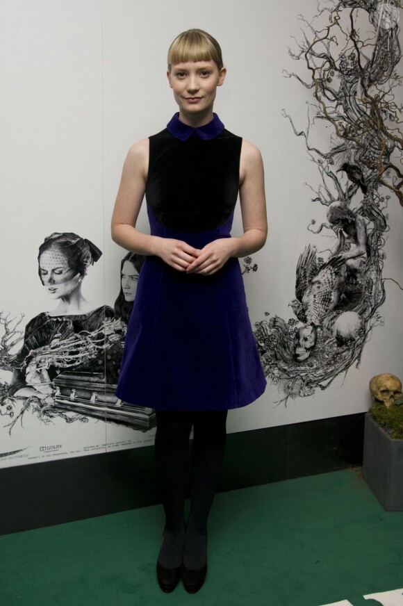 Mia Wasikowska lors de l'avant-première du film Stoker à Londres le 17 février 2013