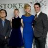 Nicole Kidman, le réalisateur Park Chan-wook, Mia Wasikowska et Matthew Goode lors de l'avant-première du film Stoker à Londres le 17 février 2013
