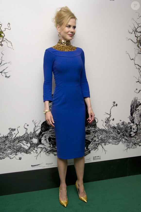 Nicole Kidman dans une tenue L'Wren Scott lors de l'avant-première du film Stoker à Londres le 17 février 2013