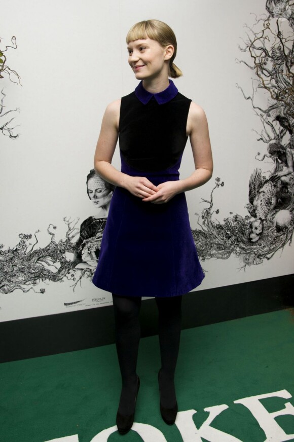 Mia Wasikowska lors de l'avant-première du film Stoker à Londres le 17 février 2013