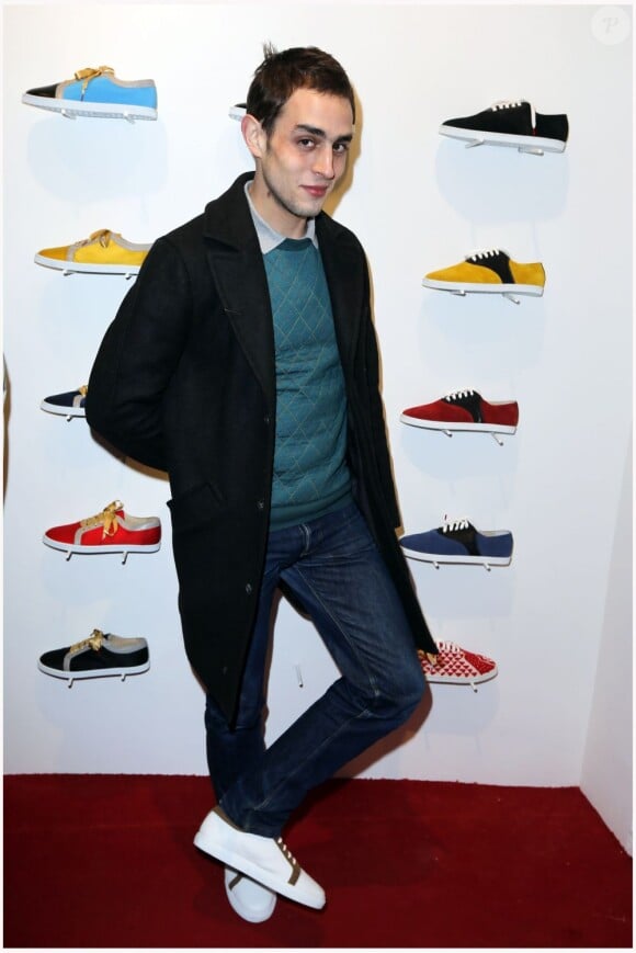 Benjamin Siksou à l'ouverture de la boutique Twins for Peace à Paris le 7 février 2013