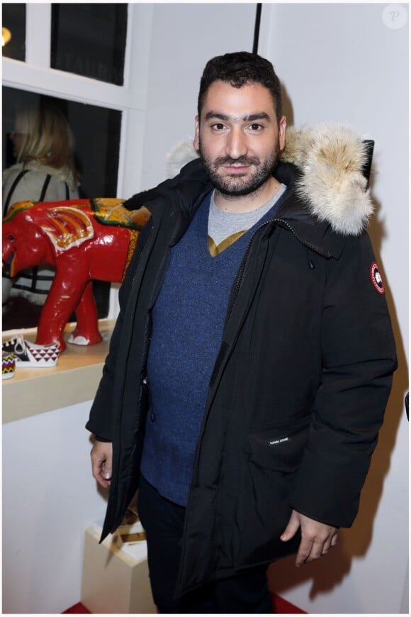 Mouloud Achour à l'ouverture de la boutique Twins for Peace à Paris le 7 février 2013