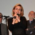 Sandrine Bonnaire au vernissage de l'exposition consacrée à Maurice Pialat à la Cinemathèque à Paris, le 18 février 2013.