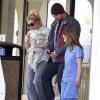 Britney Spears chez le vétérinaire avec ses fils Sean Preston et Jayden James, à Los Angeles le 18 février 2013.
