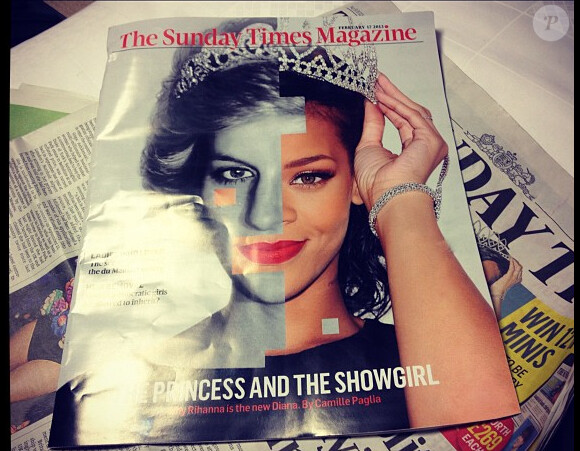Rihanna était en couverture du journal The Sunday Times Magazine. Février 2013.