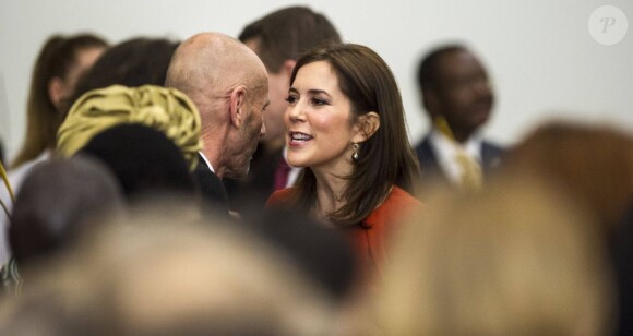 La princesse Mary de Danemark à Copenhague le 18 février 2013 pour l'ouverture d'une conférence internationale sur les inégalités.