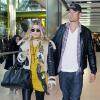 Fergie enceinte et Josh Duhamel arrivent ensemble à Londres le 19 février 2013