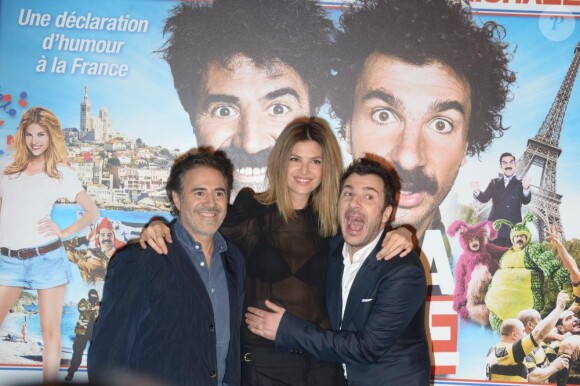 José Garcia, Isabelle Funaro et Michaël Youn s'éclatent à l'avant-première du film Vive la France à l'UGC Bercy à Paris le 19 février 2013.