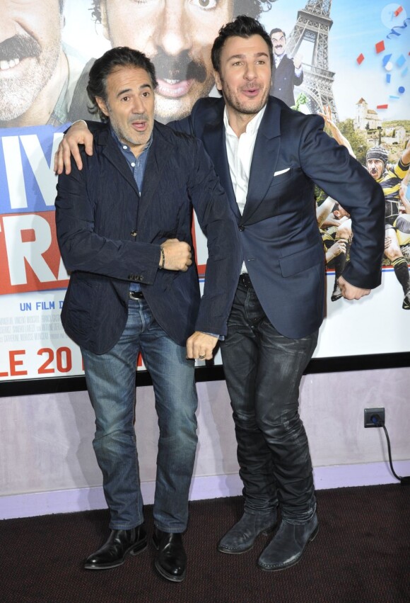 José Garcia et Michaël Youn roi de la singerie à l'avant-première du film Vive la France à l'UGC Bercy à Paris le 19 février 2013.