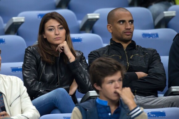 Rachel Legrain-Trapani et son compagnon, le footballeur Aurélien Capoue, au Stade de France, le 11 septembre 2012.