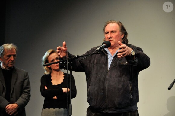 Gérard Depardieu au vernissage de l'exposition consacrée à Maurice Pialat à la Cinemathèque à Paris, le 18 février 2013.