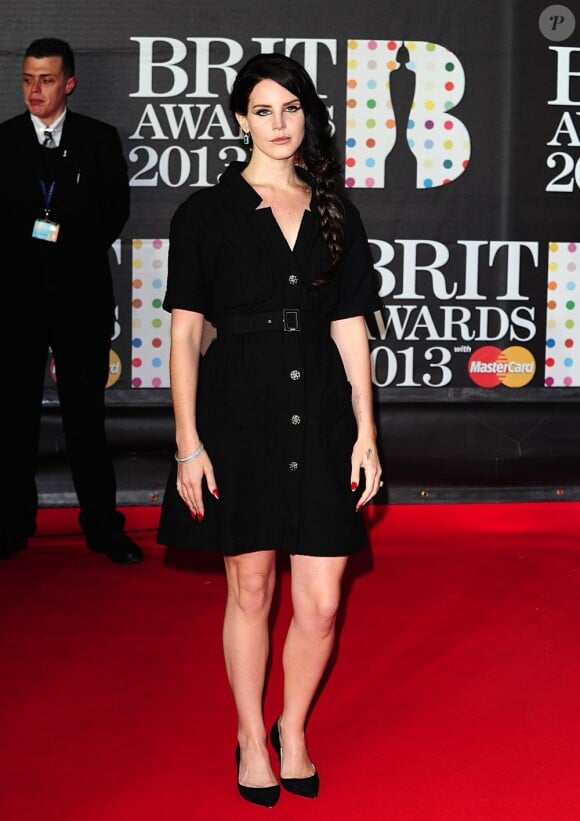 Lana Del Rey à la soirée des Brit Awards 2013, à Londres, le 20 février 2013. Elle a remporté le prix de Meilleure artiste internationale.
