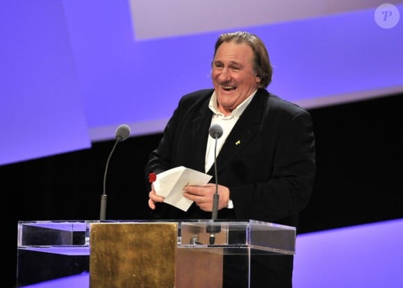 Gérard Depardieu lors des César 2010