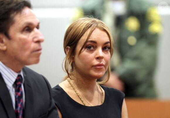 Lindsay Lohan au tribunal de Los Angeles avec son nouvel avocat Mark Heller, le 30 janvier 2013.