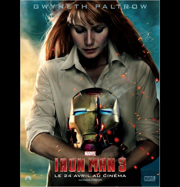 Affiche teaser du film Iron Man 3 avec Gwyneth Paltrow alias Pepper Potts