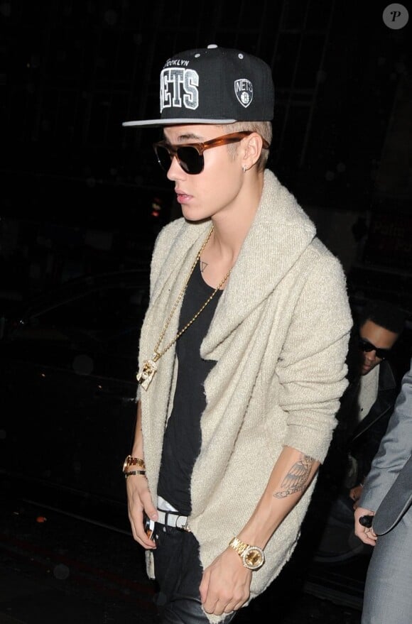 Justin Bieber va fêter son anniversaire dans une discothèque à Londres le 28 février 2013.