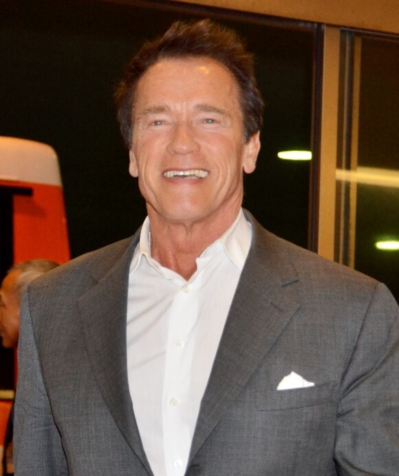 Arnold Schwarzenegger arrive a l'aéroport Narita au Japon, le 20 février 2013.