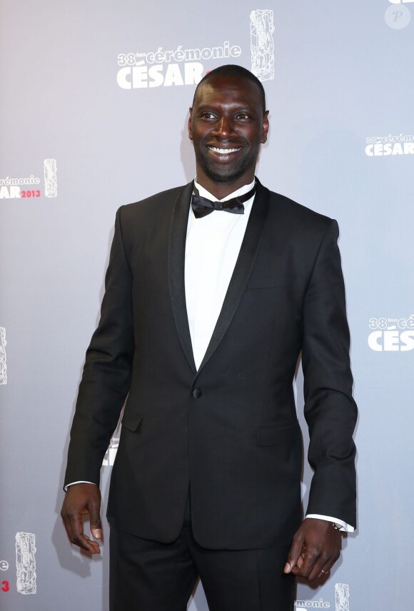 Omar Sy arrivant à la cérémonie des César 2013