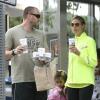 Heidi Klum, accompagnée de son petit ami Martin Kristen, emmène ses enfants Leni, Henry, Johan et Lou prendre un café à Beverly Hills, le 3 mars 2013.