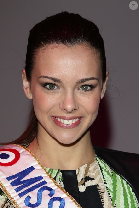 Marine Lorphelin Miss france 2013 - People au defile de mode Pret-a-Porter Automne-Hiver 2013/2014 "Leonard" au Grand Palais a Paris le 4 Mars 2013.04/03/2013 - Paris