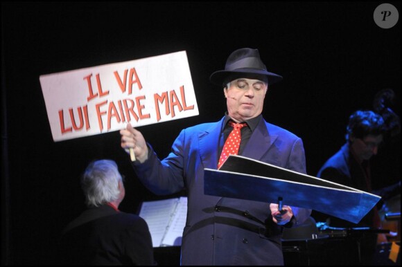 Jérôme Savary lors du filage de la pièce Une trompinette au paradis au théâtre Dejazet à Paris le 16 septembre 2010