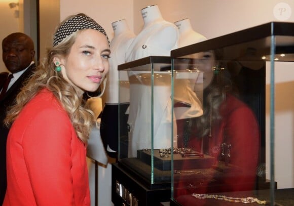 Exclusif - Alexandra Golovanoff assiste à la soirée de lancement de la collection joaillère Carbone de Balmain au Montaigne Market. Paris, le 1er mars 2013.