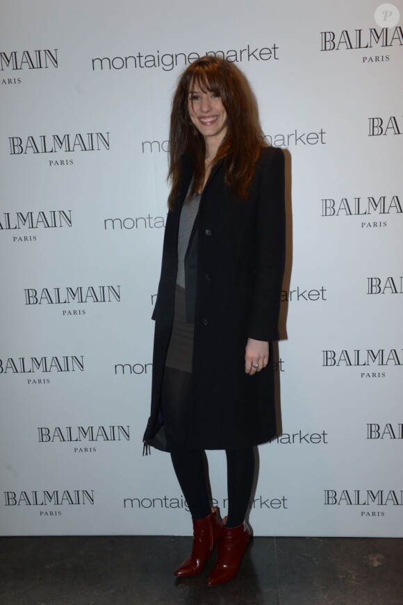 Exclusif - Doria Tillier assiste à la soirée de lancement de la collection joaillère Carbone de Balmain au Montaigne Market. Paris, le 1er mars 2013.