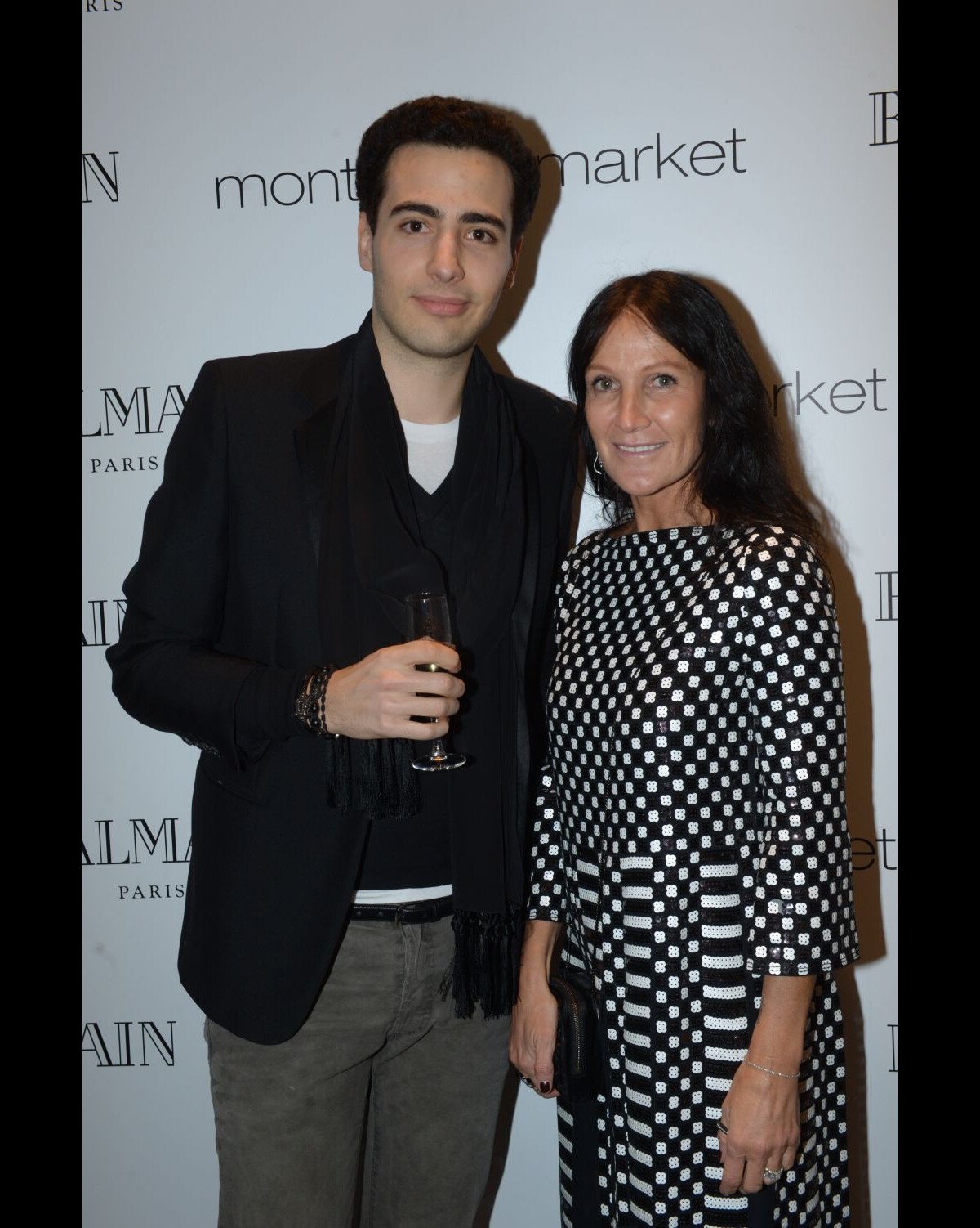 Photo : Exclusif - Jean-Victor Meyers et Liliane Jossua assistent à la  soirée de lancement de la collection joaillère Carbone de Balmain au  Montaigne Market. Paris, le 1er mars 2013. - Purepeople