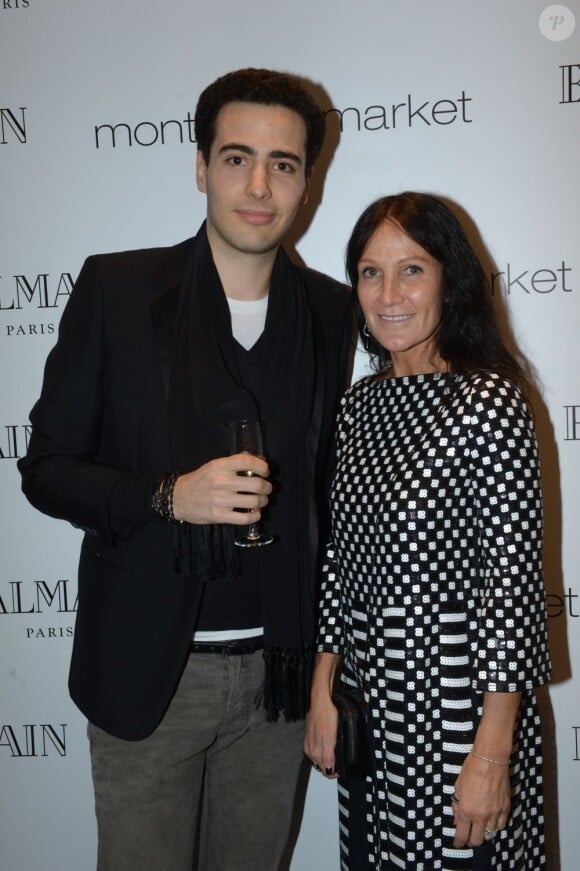 Exclusif - Jean-Victor Meyers et Liliane Jossua assistent à la soirée de lancement de la collection joaillère Carbone de Balmain au Montaigne Market. Paris, le 1er mars 2013.