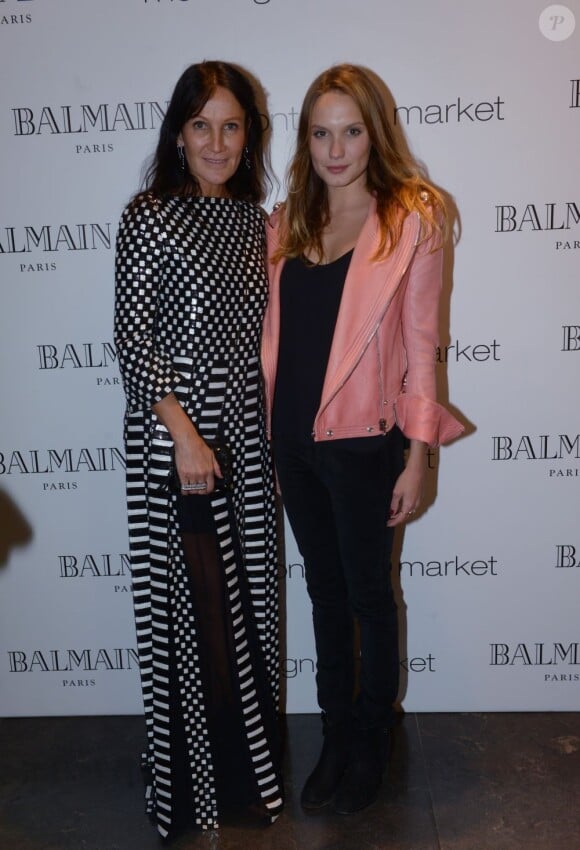 Exclusif - Liliane Jossua et Ana Girardot assistent à la soirée de lancement de la collection joaillère Carbone de Balmain au Montaigne Market. Paris, le 1er mars 2013.